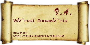 Városi Annamária névjegykártya