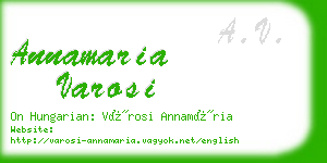 annamaria varosi business card